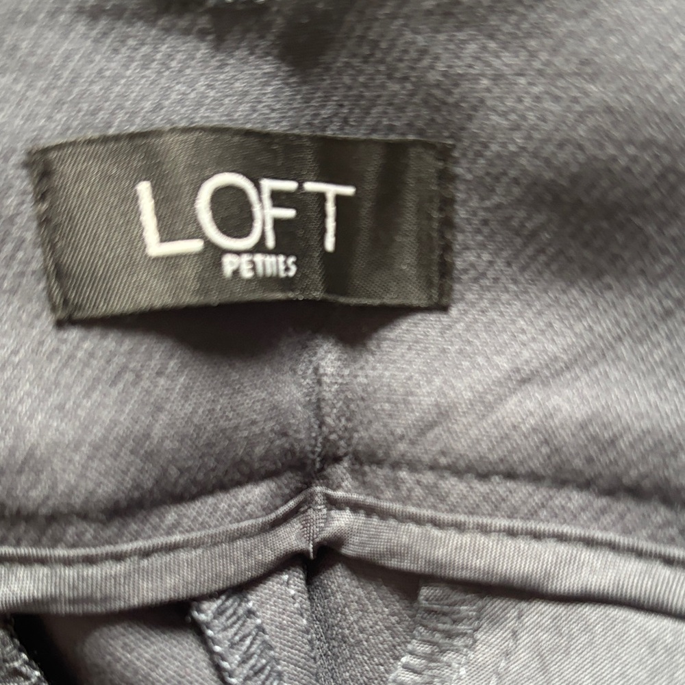 LOFT Marisa Slate Gray Tailored Straight-Leg Pants - Picture 4 of 14